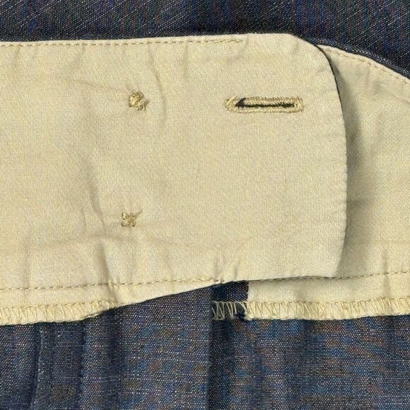 Ann Taylor Loft 14P Indigo Blue Wide Leg High Waist Boho Cottage Petite Pants - Picture 4 of 5